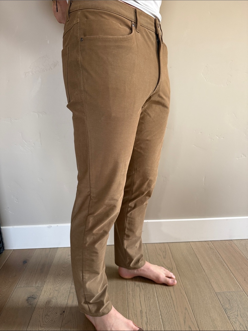 lululemon athletica Men's Tan Slim Stretch Chinos
